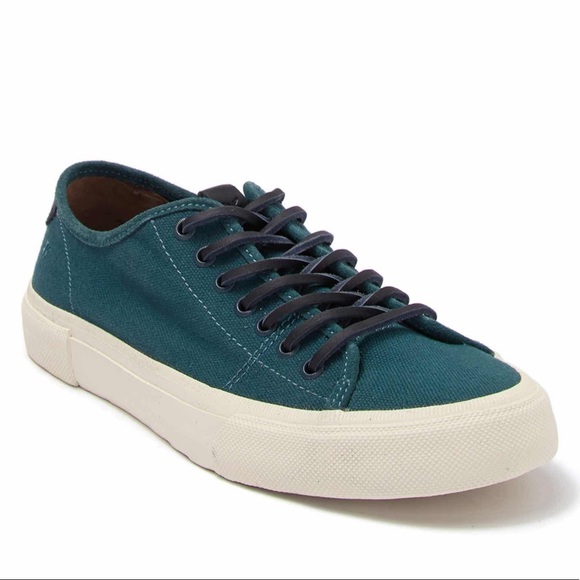 Frye Shoes - NWT Frye Teal Suede + Canvas Sneakers